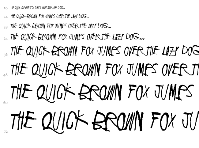 Screaming Red font waterfall